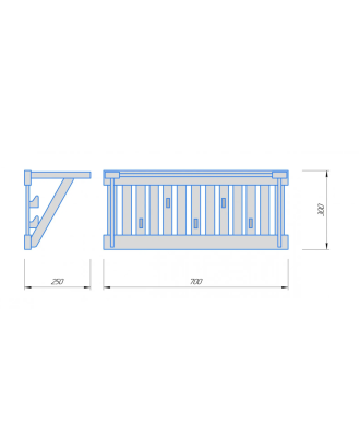 Frakkebøjle 700x300x250 SAUNA TILBEHØR