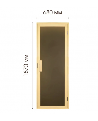 Saunadør DS - Tesli DUO L 1900x700 SAUNA DØRE