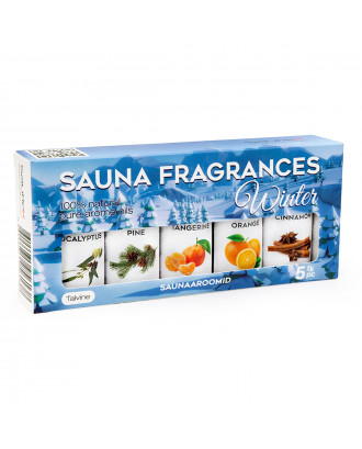 Sauflex sauna æterisk oliesamling 5x15ml, vinter SAUNAAROMETER OG KROPSPLEJE