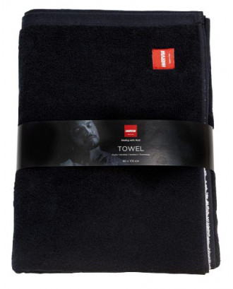 Badehåndklæde HARVIA #healingwithheat, 90 x 170 cm, sort SAUNA TILBEHØR