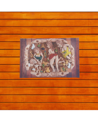 Sauna lærredstryk 60x40 cm, foto til lærred, vægdekoration, lærreds vægkunst, fotografitryk, fotolærred SAUNA / SPA ZONE MØBLER