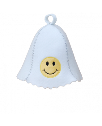 Sauna hat - Smil, hvid