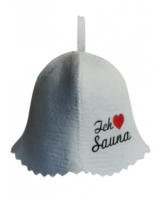 Sauna Hat- Ich Liebe Sauna, 100% uld