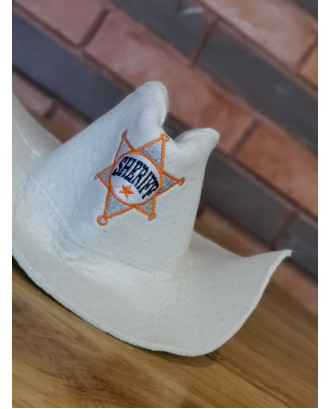 Sauna Hat- SHERIFF, 100% uld, hvid SAUNA TILBEHØR