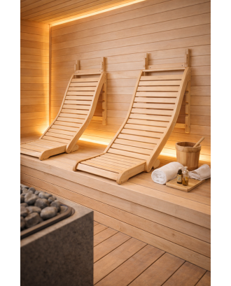 Sauna ryglæn SAUFLEX, Aspen SAUNA TILBEHØR