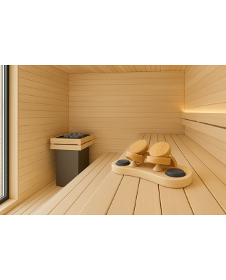 Nakkestøtte Sauflex, 230x170x60mm, fyrretræ-ceder SAUNA TILBEHØR