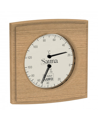 SAWO Termometer-Hygrometer 225-285-THD Cedertræ SAUNA TILBEHØR