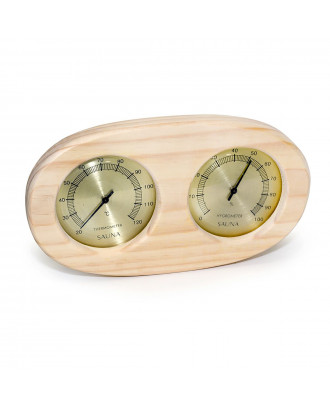 Sauna -termometer - Hygrometer Sauflex, vandret, ovalt SAUNA TILBEHØR