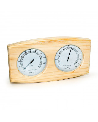 Sauna termometer - Hygrometer Sauflex vandret plastskive