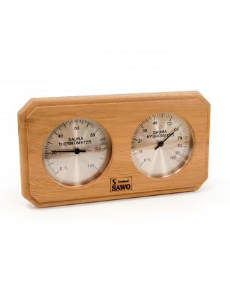 SAWO Sauna Termometer - Hygrometer 221 -THD Cedertræ