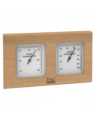 Sawo Sauna -termometer - Hygrometer 224 -THD, Cedertræ SAUNA TILBEHØR