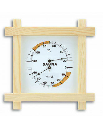 Analog sauna-termo-hygrometer med træramme Dostmann TFA 40.1008 SAUNA TILBEHØR