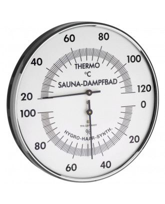 Analog sauna-termo-hygrometer med metalring Dostmann TFA 40.1032 SAUNA TILBEHØR