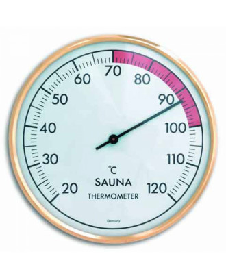 Analogt sauna -termometer med metalring Dostmann TFA 40.1011 SAUNA TILBEHØR