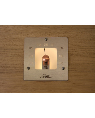 CARIITTI Light Sauna Thermometer SQ, rustfrit stål