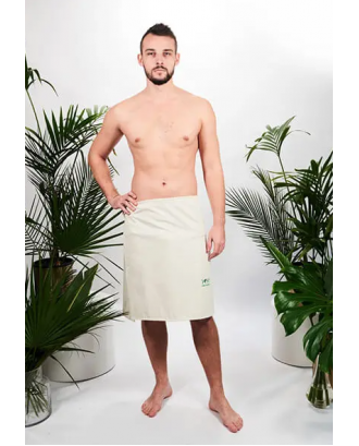 100% naturlig sauna outfit, herrekilt, ecru SAUNA TILBEHØR