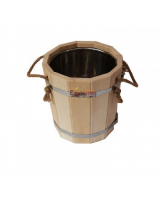Sauna Bucket 15l med indsats i rustfrit stål