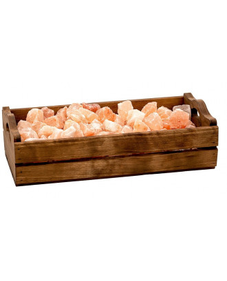 Himalayasalt i mørk æske 420x240x130mm, 7kg SAUNABYGNING