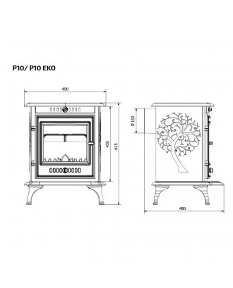 Støbejernsovn KAWMET P10 6,8 kW ECO VARME OVNE