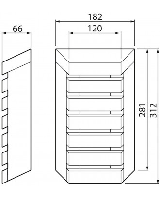 Saunaliseret LED-lys 180TRL 8W SAUNA OG HAMAM BELYSNING