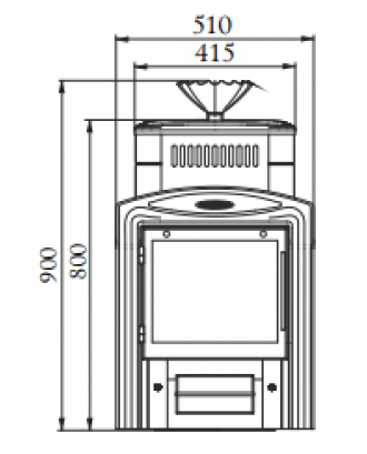 Sauna komfur TMF Geyser 2014 Inox Vitra antracit (32604) TMF saunaovne