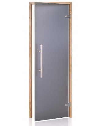 Sauna Door Ad Premium Light, Alder, Grey Matte 80x200cm SAUNA DØRE