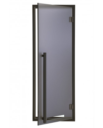 Sauna dørreklame Moderne, Aspen, Grå Mat 70x190cm SAUNA DØRE