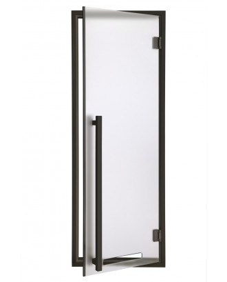 Sauna dørreklame Moderne, Aspen, Transparent Mat 70x190cm SAUNA DØRE