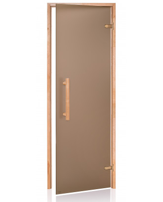 Sauna Door Ad Natural, Alder, Bronze Matte, 80x210cm