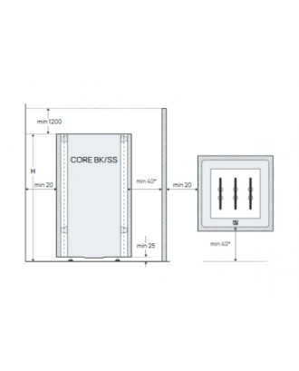 Elektrisk saunavarmer – Huum CORE BK 6,0 kW, Thermo Aspen, uden kontrolenhed ELEKTRISKE SAUNAVARMER