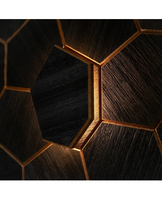 Dekorativt element Royal Black Thermo, Abachi, LED SAUNA OG HAMAM BELYSNING