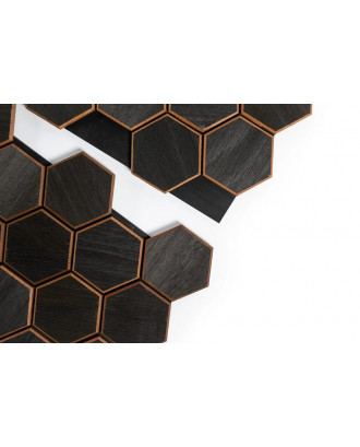Dekorative træpaneler Hexa S Thermo Black, Abachi SAUNA TRÆ