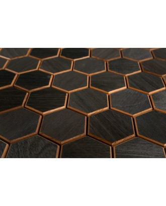 Dekorative træpaneler Hexa S Thermo Black, Abachi SAUNA TRÆ