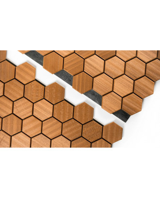 Dekorative træpaneler Hexa S Thermo, Abachi SAUNA TRÆ