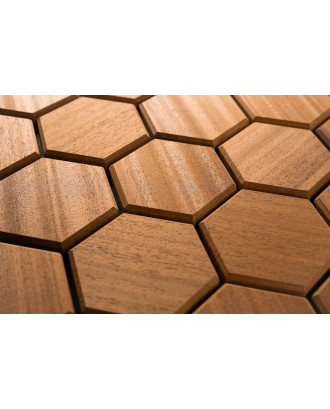 Dekorative træpaneler Hexa S Thermo, Abachi SAUNA TRÆ