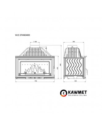 Pejseindsats KAWMET W15 13,5 kW ECO PESE