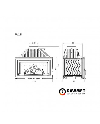 Pejseindsats KAWMET W16 13,5 kW PESE