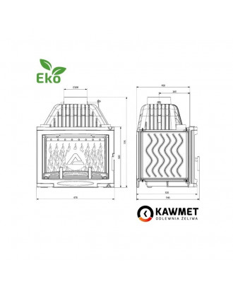 Pejseindsats KAWMET W17 16kW Panorama PESE